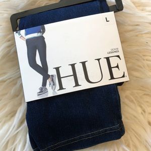 NWT Hue Denim Leggings Sz L